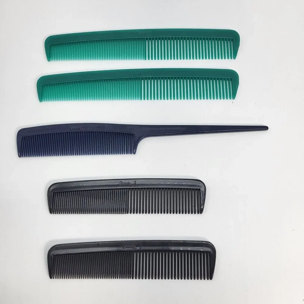 Vintage Goody Comb Lot 5 Pc Hair Dressing Styling Tail Pocket Combs USA